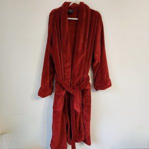 RALPH LAUREN Polo Pony Terry Velour Robe Red Color One Size Tall , Bath, Relaxed